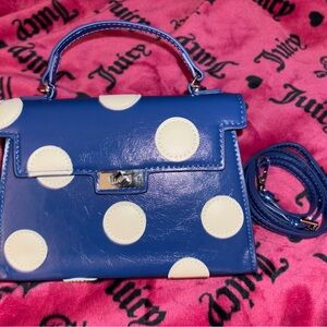 Blue Polka Dot Handbag